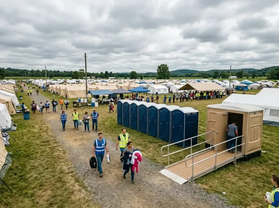 disaster-relief-camp-restrooms-010 — frequently asked questions, Dumpster & Portable Bathrooms Rental in Melwood, MD